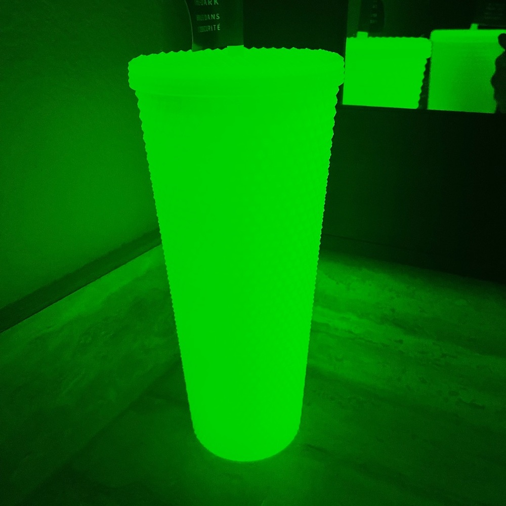 NEW Starbucks Glow In The Dark Venti Lemongrass Studded Tumbler